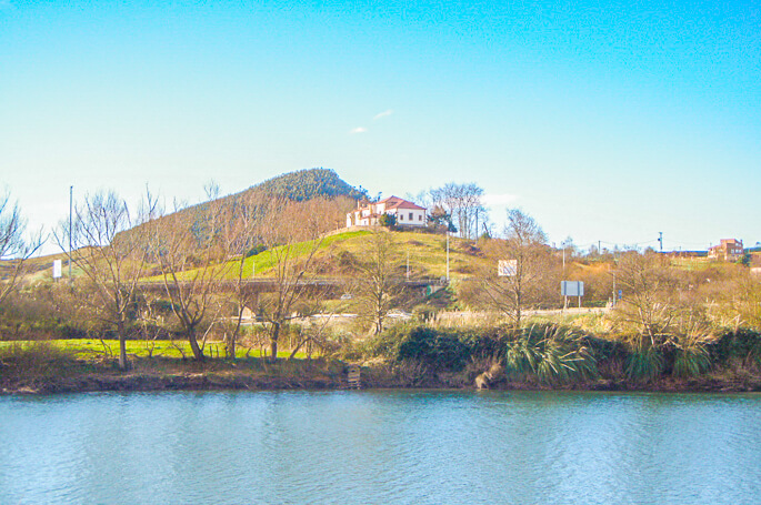View of a house on the hill