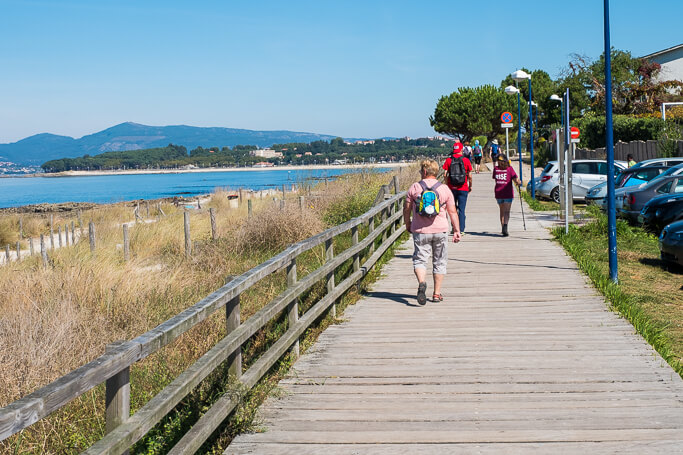 Walking on the Boardwalk along the coast